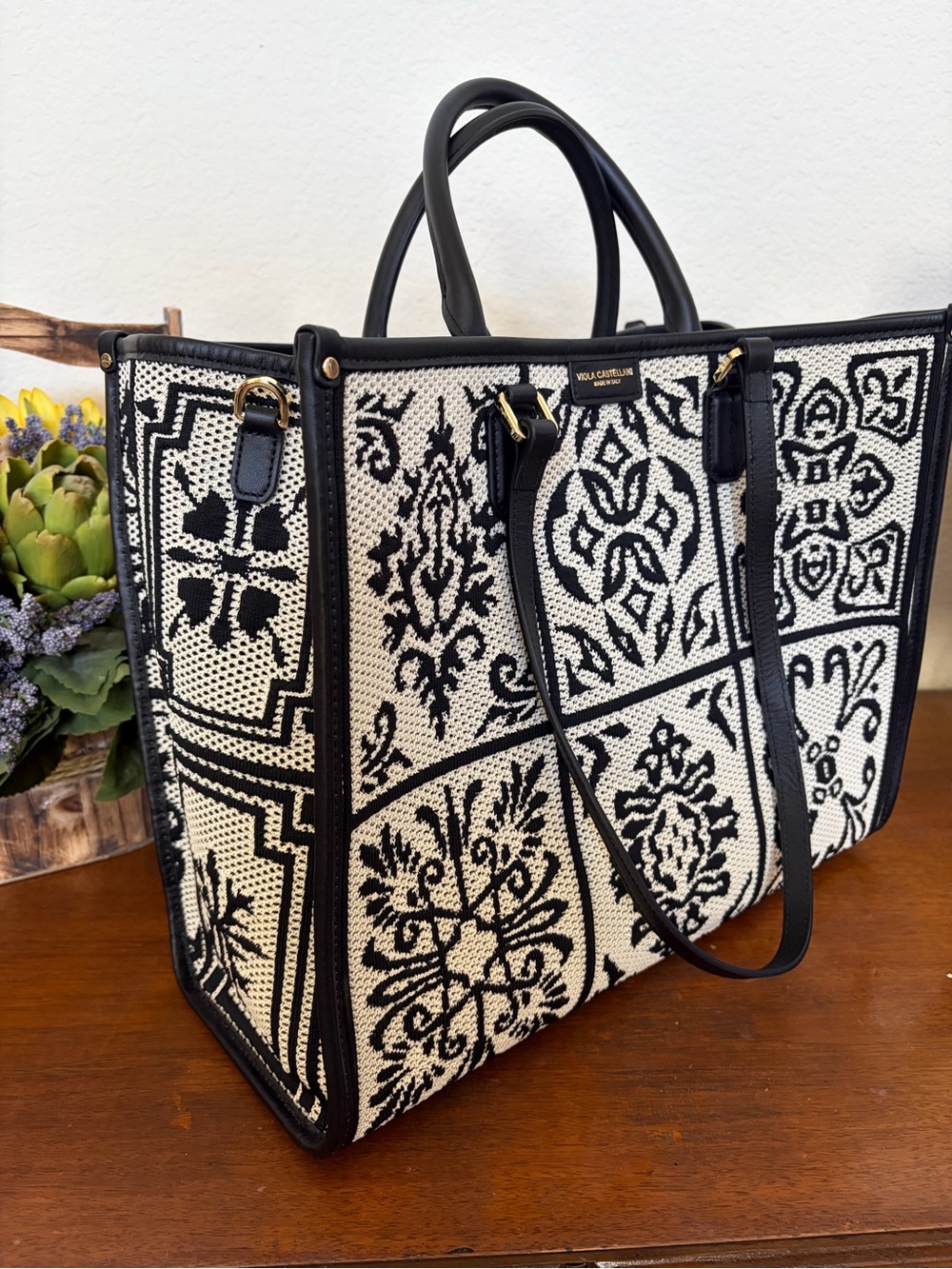 NWT viola Castellani Crochet Tote Bag Crossbody Bag - Picture 3 of 13